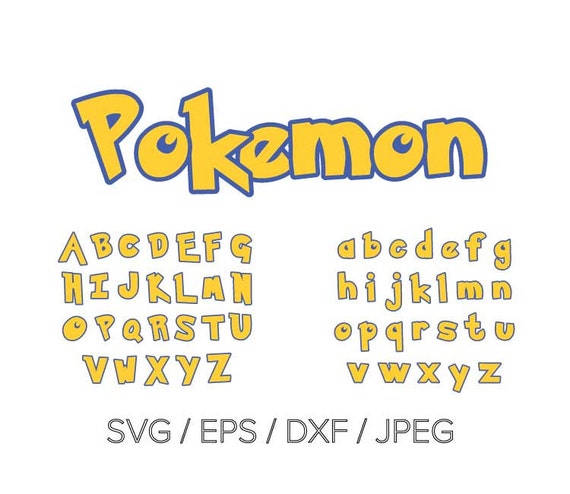 Download Pokemon Font Design Files svg dxf jpg jpeg eps layered cut ...