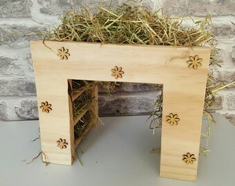 Wooden Hay Rack-Feeder-Hay Feeder-Guinea Pig Feeder-Rabbit Feeder-Small Animal Feeder-Hay Dispenser-Guinea Pig Hay Rack-Rabbit Hay Rack