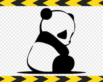 Panda SVG Clipart DIY Shirt Stickers Car decal Panda bear Dxf Pdf Png files