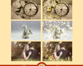 Digital Sparkles Photoshop Overlay - Bokeh Light Effect for Photographers - 12 Versions - Instant Download