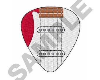 Electric Guitar Pick - Machine Embroidery Design
