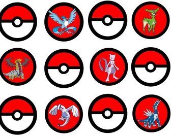Pokemon Cupcake Toppers