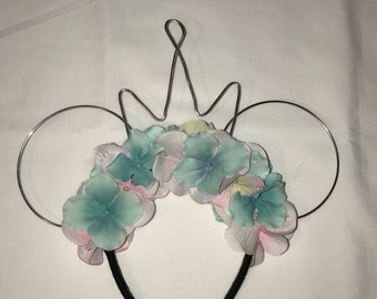 Disney ears- floral ears with crown