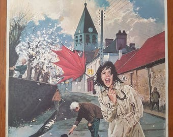 Affiche scolaire Yves THOS - 20 & 21 large vintage french poster 50's 60's