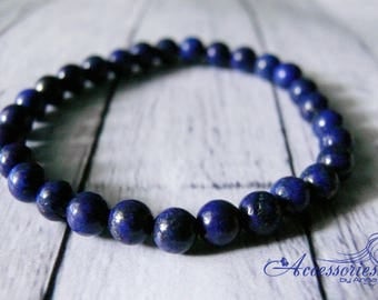 Gemstone bracelet Lapis bracelet Lapis lazuli bracelet Lapis jewelry Blue lapis bracelet Tiny lapis bracelet Healing Properties Bracelet