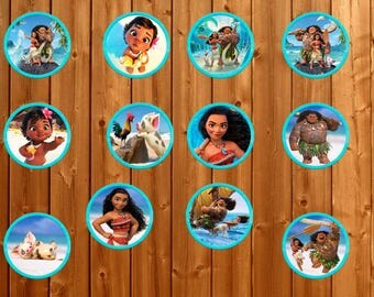 Moana Toppers, Moana Cupcake Toppers, Moana birthday, Moana Cake Toppers, Moana Party, Moana Decorations, Instant dowload, Printables, Maui