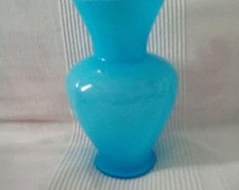 Blue opaline vase