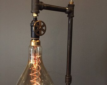 Steampunk Industrial Pipe Lamp- #201 Grand Edison Floor