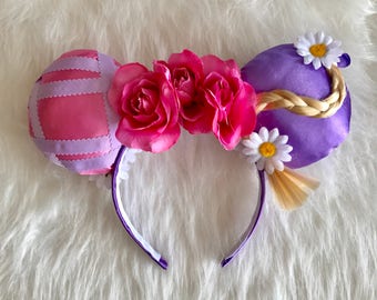 Rapunzel Let Down Your Hair Mickey Ears - Disney Princess Mickey Ears - Rapunzel Mickey Ears - Rapunzel Minnie Ears Disney Ears