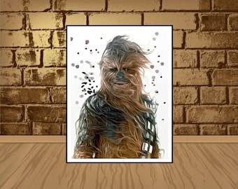 Chewbacca poster,Star Wars Chewbacca Poster,Chewbacca print,Chewbacca art,Star Wars poster,Star Wars print,Star Wars art,birthday invitation