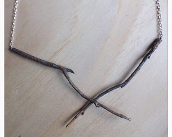 UnEarthed sterling silver twig necklace.