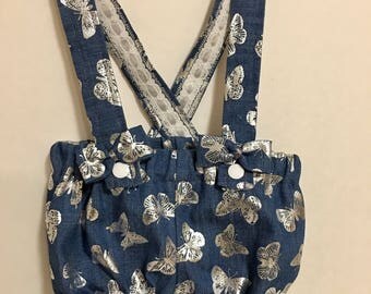 Baby Girl Bloomers / Romper Lightweight Denim