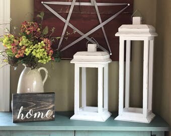Rustic Lantern - Wood Lantern - Wedding Lantern - Lantern - Wedding Decorations - Rustic Home Decor - Farmhouse Decor - Candle Lantern