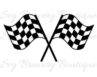 Racing flag, race SVG (layered), PNG, DXF format cricut, silhouette studio, vinyl decal, t shirt design, scrapbooking, stencil template