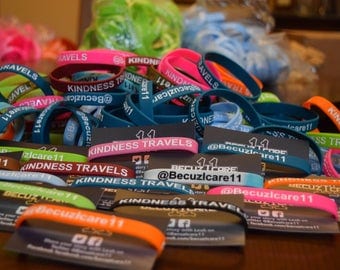 BecuzIcare11 KINDNESS TRAVELS BRACELETS