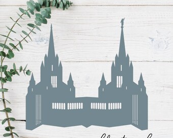 San Diego, California LDS Temple Cut File - Digital Download - SVG, Vector, Cricut, Silhouette, Clip Art