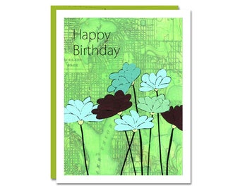 NEW // Happy Birthday Card // Happy Birthday // Map Art Card // Friend Birthday // Mom Birthday Card // Rachel Austin