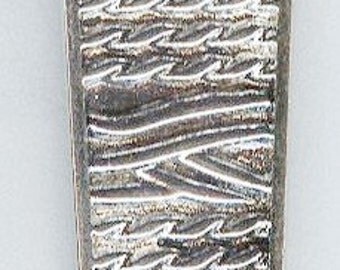 Fabulous Bright Silver Inverted Engraved Bar Pendant 55mm 2 1/4" 1pc