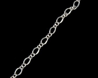 3mm x 2.5mm Antique Silver Figaro Chain #CC90