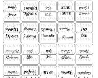 Double Sided-PRINTABLE Bible Tabs-Blank Background-Afrikaans version