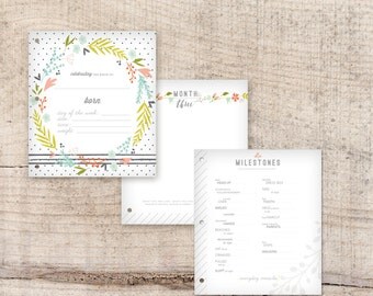 Baby Book, a Modern Baby Memory Book for Baby's First Year (9.25 x 9.5)