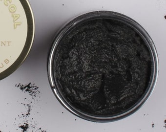 Bamboo Charcoal Sugar Scrub with tea tree oil - Facial Scrub, Acne, Essential Oil Sugar Scrub