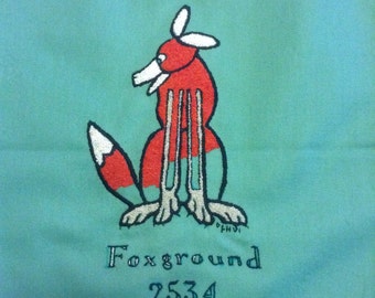 Pattern Sitting Fox French Knot Embroidery
