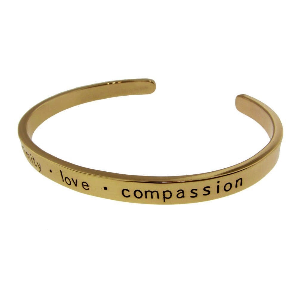 Personalized 14K Gold Cuff Bracelet Hand Stamped Anniversary