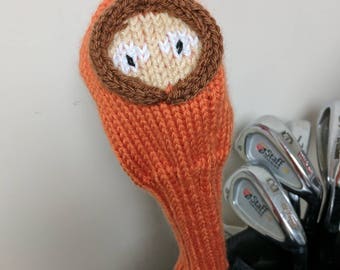 Kenny, South Park, Golf club cover, golf headcover, golf club headcover, golf head cover, unique golf gifts, driver cover, gifts for men