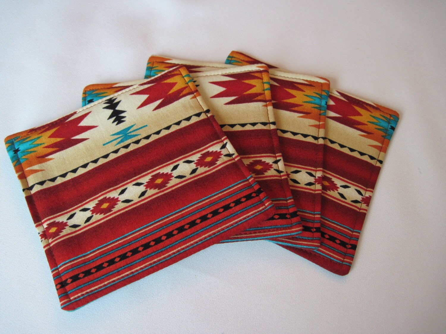 Southwestern Coasters Turquoise Southwest Coasters//Mug Rugs