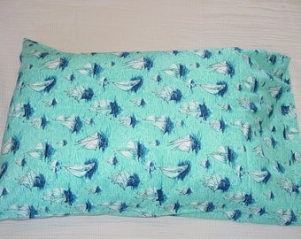 Sailboats on Blue Pillowcase