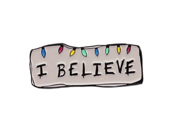 I Believe Christmas Stranger Things enamel lapel pin