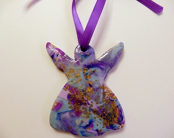 Angel Ornament Angel Decoration Angel Tree Ornament Angel Christmas Decoration Polymer Clay Hand Made