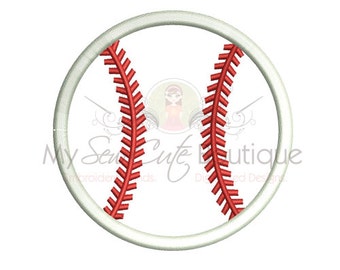 Baseball Applique Designs - Sports Machine Embroidery Monogram Frame Ball - 19 Sizes - Instant Download