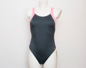 swimmsuit 90s grey and pink deadstock Vintage