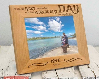 Personalized Worlds Best Dad Frame - Personalized Christmas Gifts For Dad - Christmas Gifts For Him - Dad Christmas Gift - Dad Picture Frame