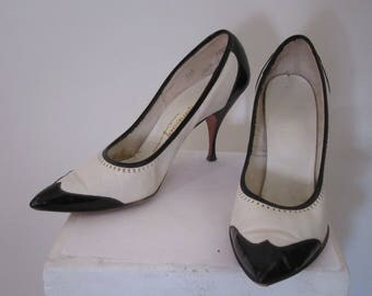 Black and White Spectator High Heels by "Jacqueline"