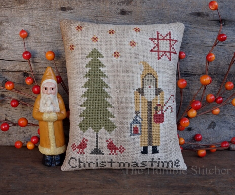 Christmastime...Primitive Cross Stitch PAPER Pattern By ...