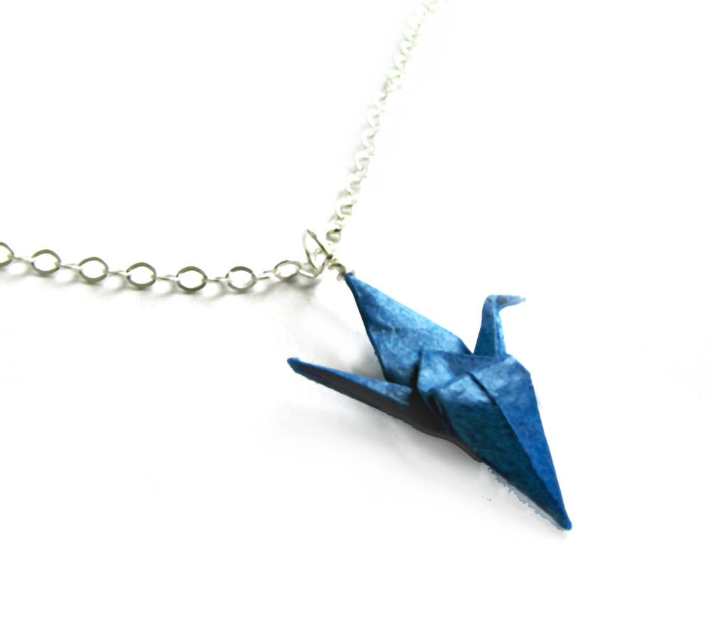 Origami Crane Necklace Geometric Paper Choices Too Peace Crane