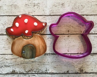 Shroom House or Mushroom Cookie Cutter or Fondant Cutter and Clay Cutter