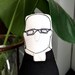 Reserved for jenifer - Custom Portrait , priest doll , Soft sculpture , Timo handmade dolls