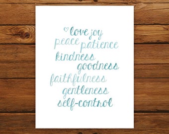 Fruit Of The Spirit Wall Art typography fruit of the spirit | etsy Fruit Of The Spirit Wall Art typography fruit of the spirit | etsy