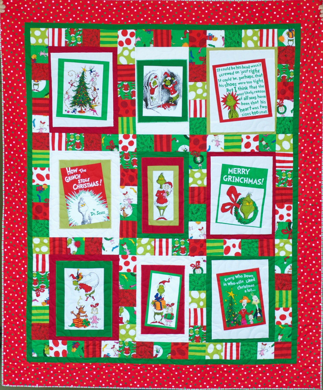 How the Grinch Stole Christmas Quilt 10% off