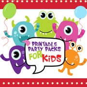 Simple DIY Kids Printable Party Packs by PrintablePartyPacks