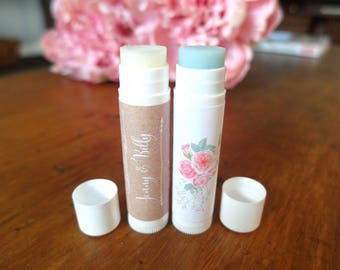 Custom Lip Balm - Lip Balm Wedding Favor - Lip Balm Kit - Custom Chapstick - Marketing Gifts - Promotional Products, Set of 15