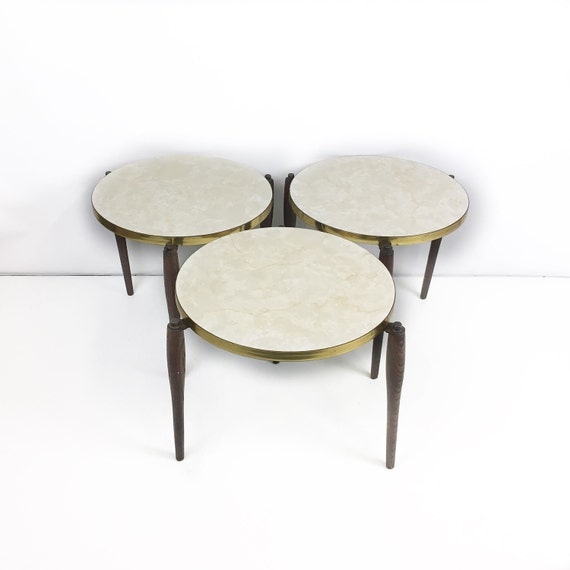 Mid Century Stacking Tables Vintage Round Mid Century Stacking Tables Vintage Round Nesting