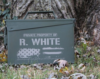 Ammo Box, Personalized Ammo Box, Christmas Gift Dad, Metal Ammunition, Men Gift Box