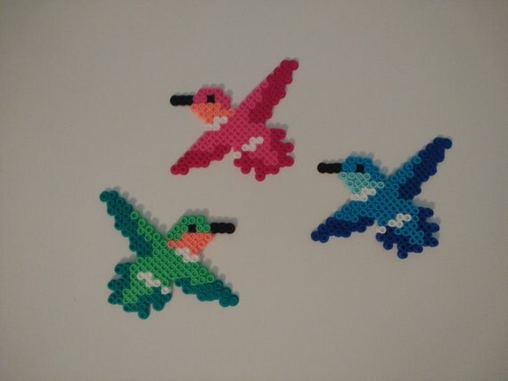 Hummingbird Perler Bead Ornament