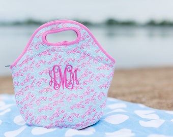Lilly Inspired Monogram Lunch Bag