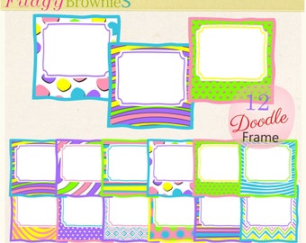 ON SALE digital scrapbooking frame clip art, frame clip art: Whimsical Frame Clip Art, A-221
